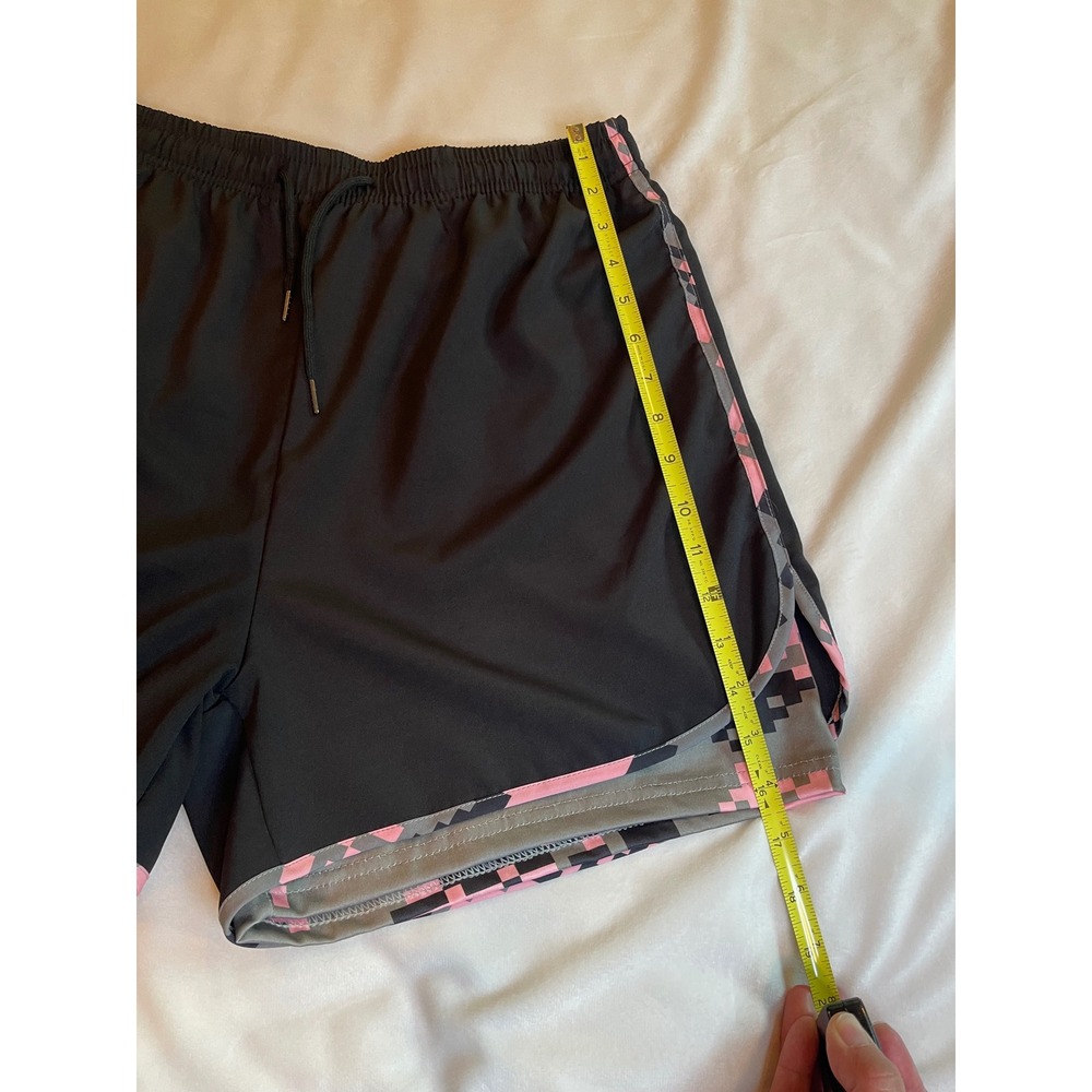 Lot 3 Womens 2-in-1 Running Shorts XL Compression Liner Phone Pocket Pink Camo - Picture 5 of 15